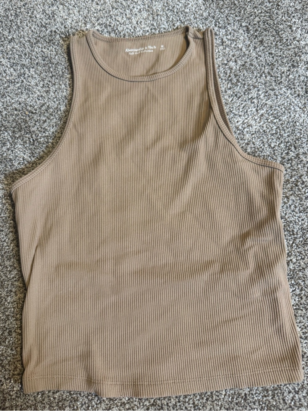 Abercrombie & Fitch Ribbed Scoop Tank - Brown